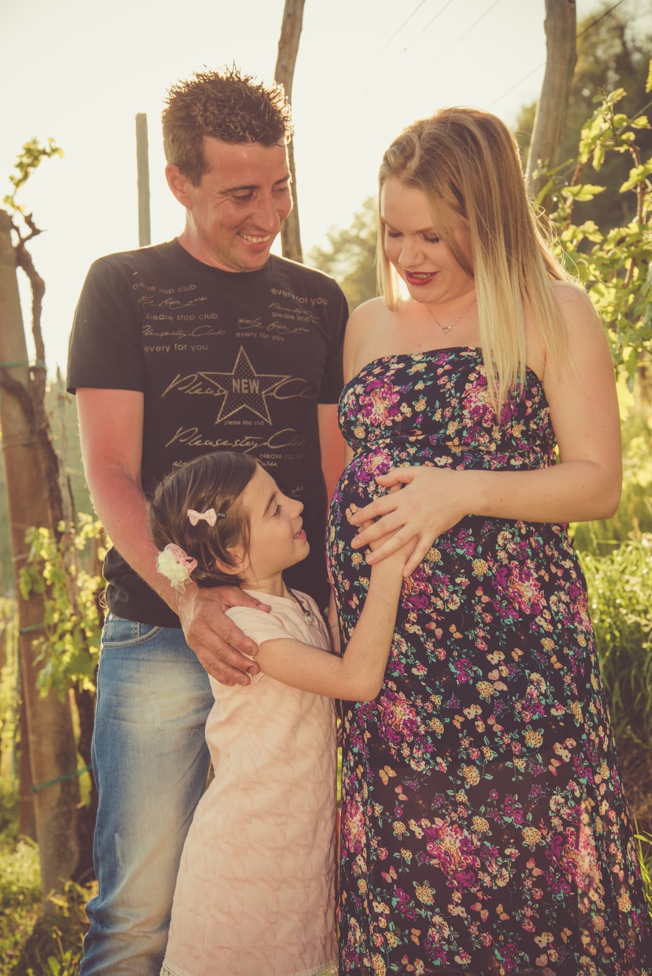 maternity donna gravidanza famiglia vigneto valdobbiadene tramonto
